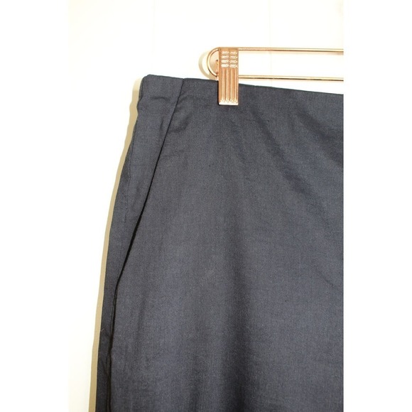Theory Treeca Eco Crunch Wash Cropped Pants in Navy Size 10 - Picture 3 of 9